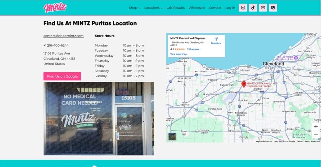 MINTZ Location Page Example